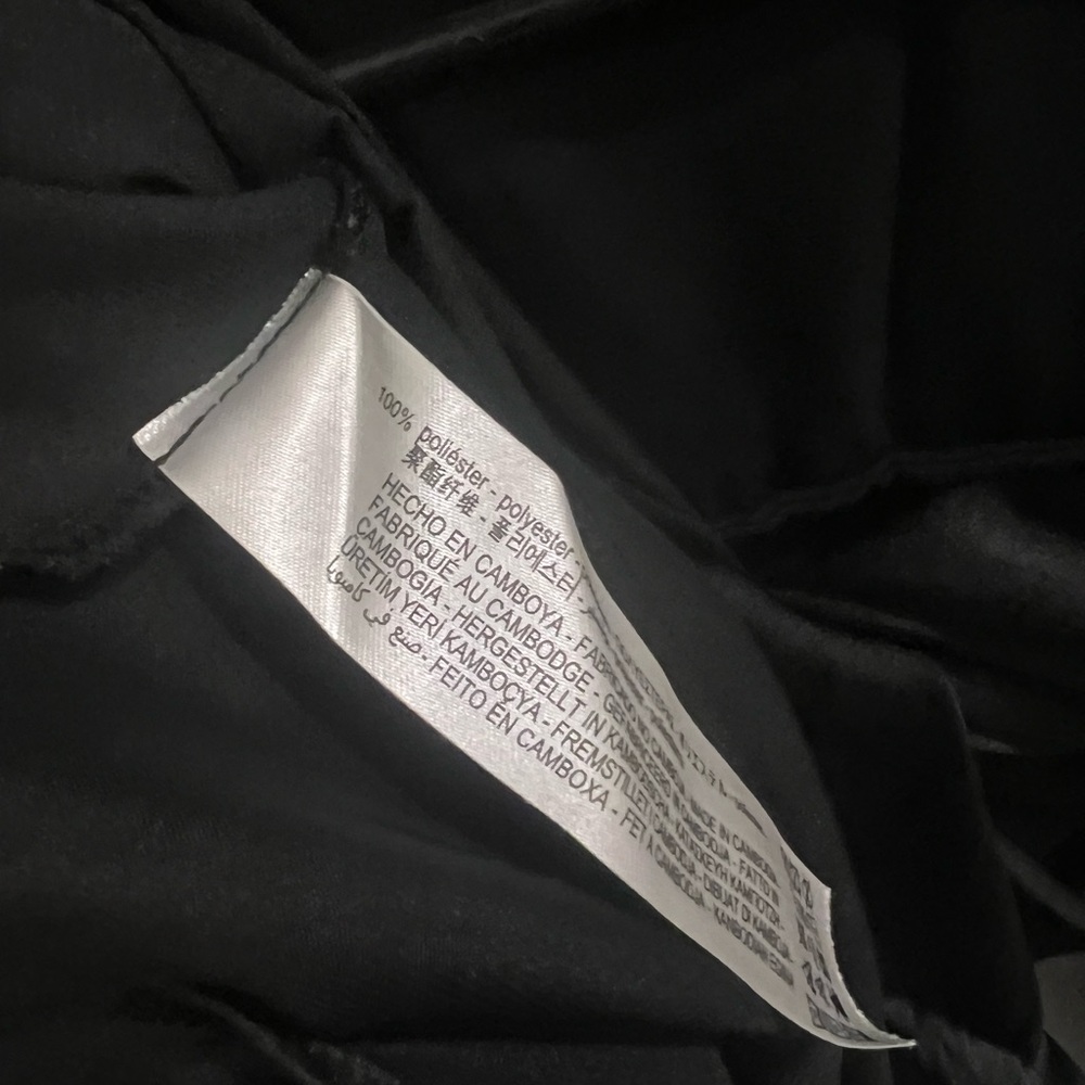 ZARA Black Satin Button-Up Shirt Long Sleeve Small - Picture 5 of 6